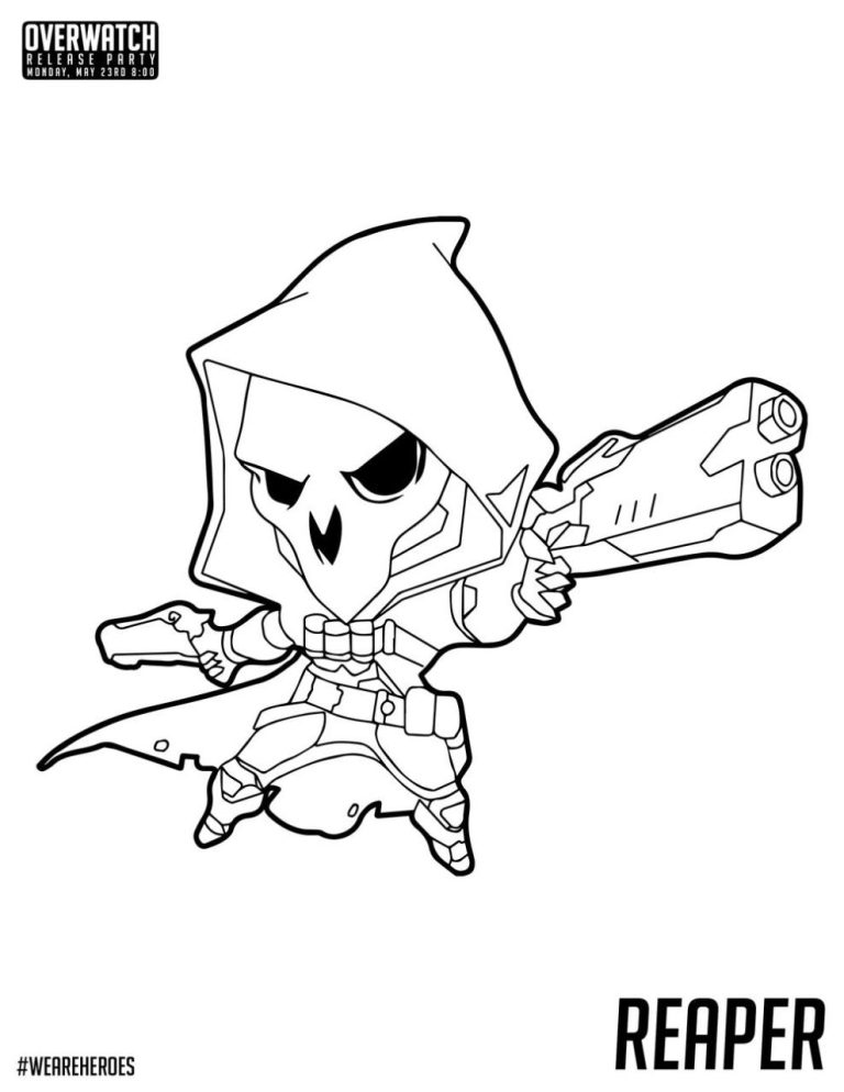 Overwatch Coloring Pages Reaper