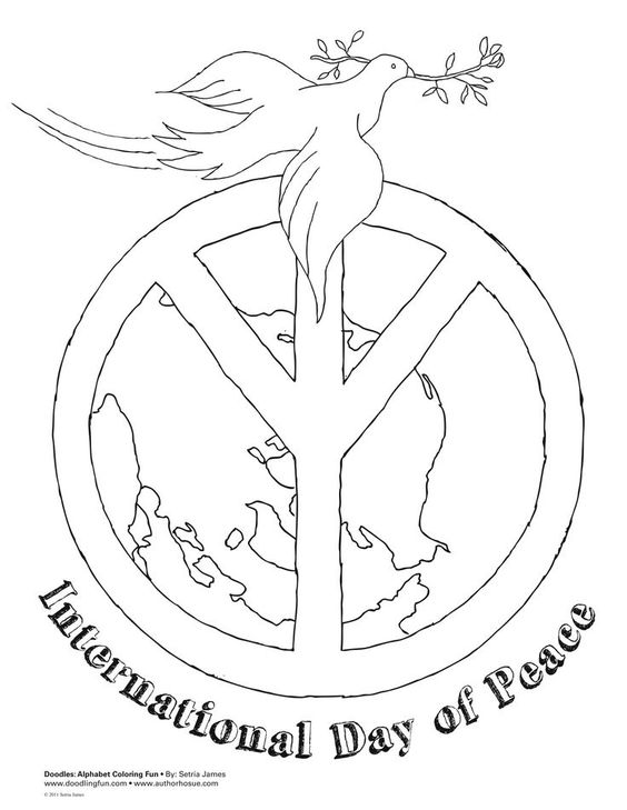 Printable International Peace Day Coloring Pages