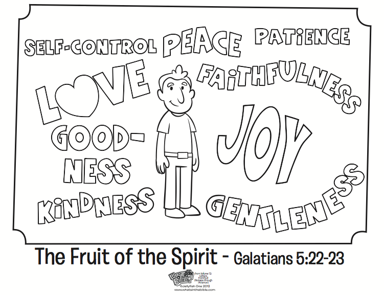 Fruit Of The Spirit Coloring Page Free Printable