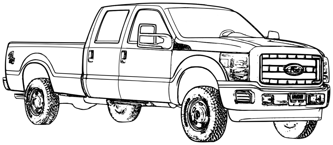 F 250 Lifted Ford Truck Coloring Pages