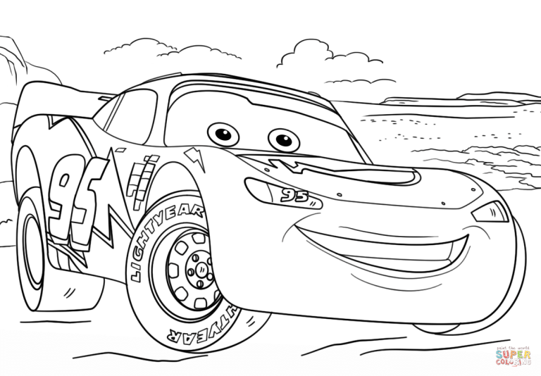 Printable Lighting Mcqueen Cars Coloring Pages