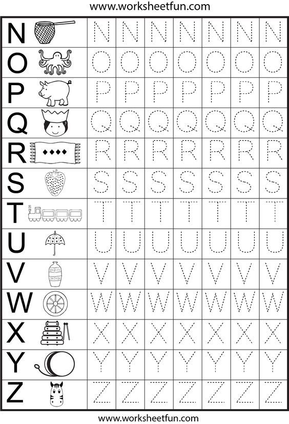 Kindergarten Tracing Letters For Preschool
