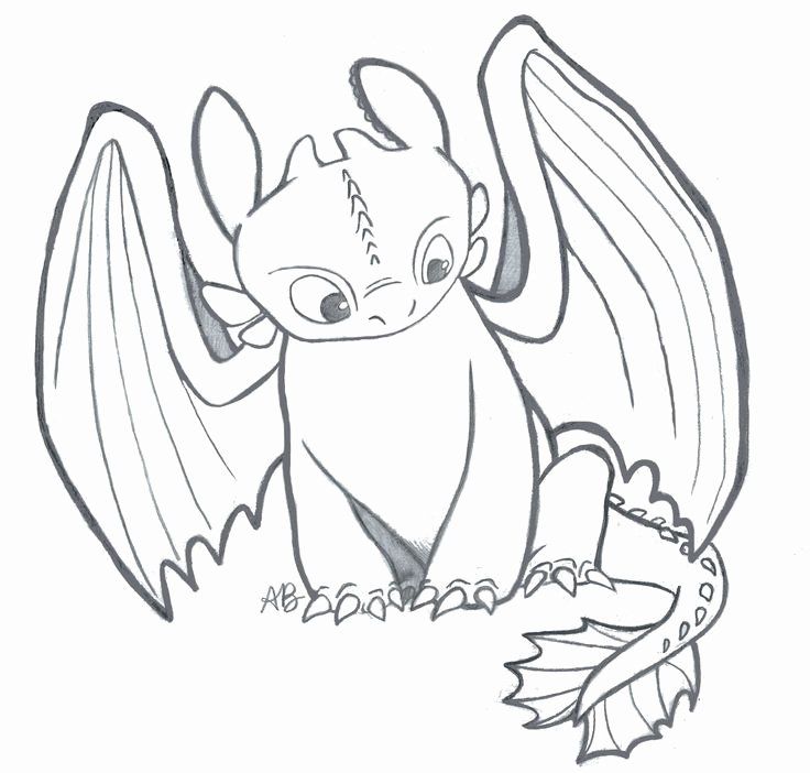 Kawaii Female Light Fury Coloring Pages