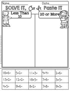 Printable 1st Grade Cut And Paste Worksheets