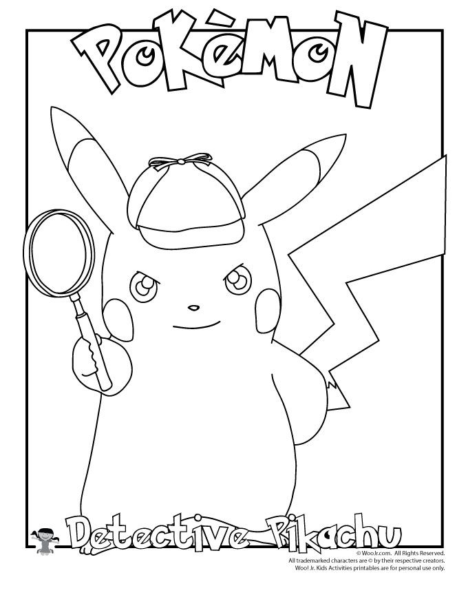 Pokemon Detective Pikachu Movie Coloring Pages