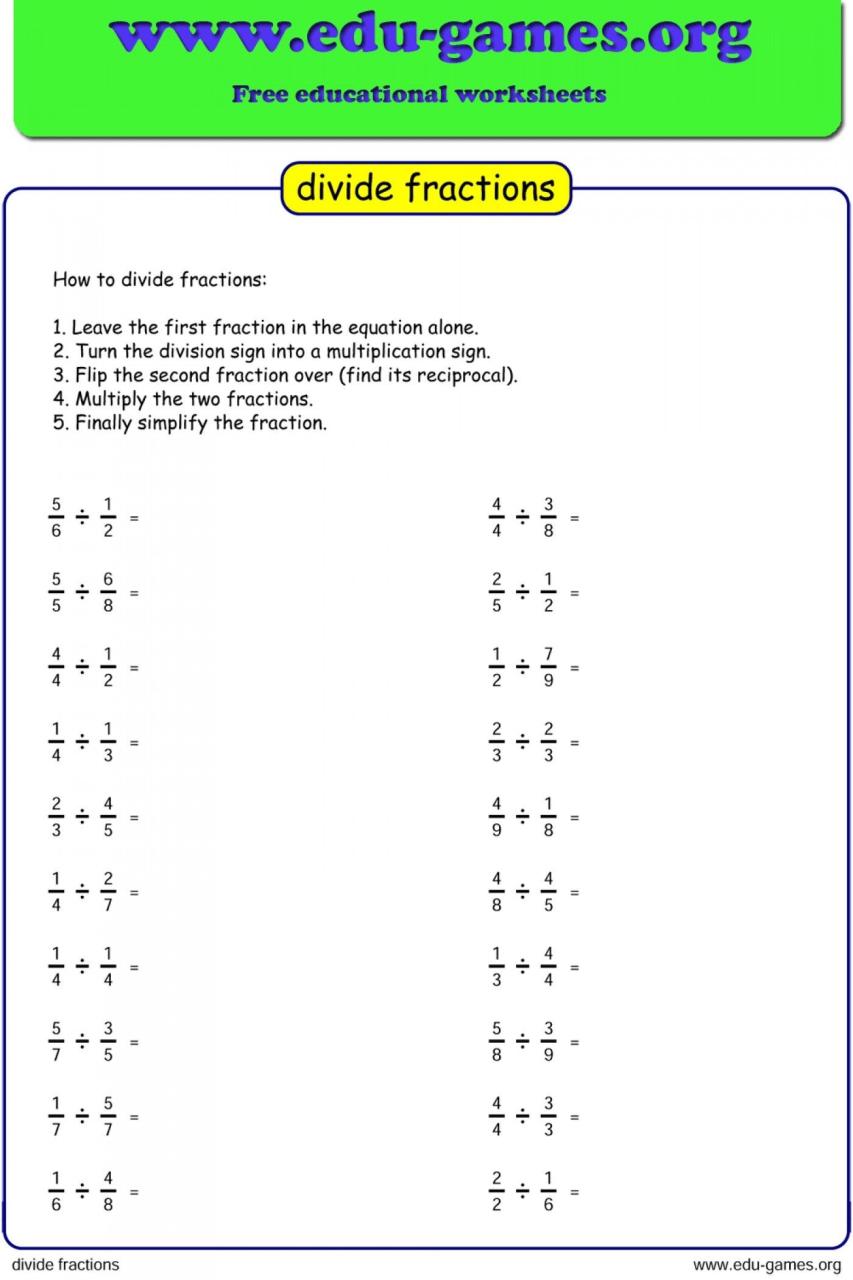 Fifth Grade 5th Grade Math Worksheets Division