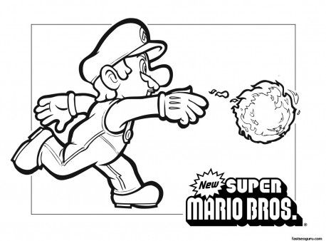 Super Mario Coloring Sheets Printable