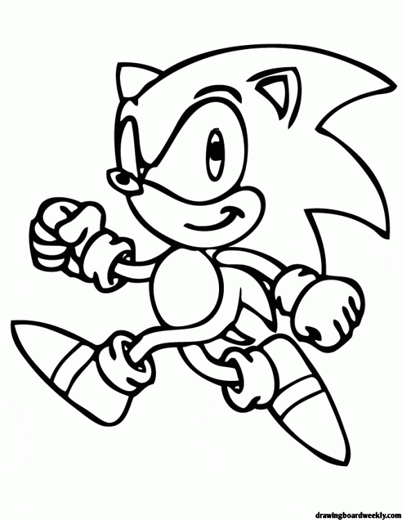 Full Page Free Printable Sonic Coloring Pages