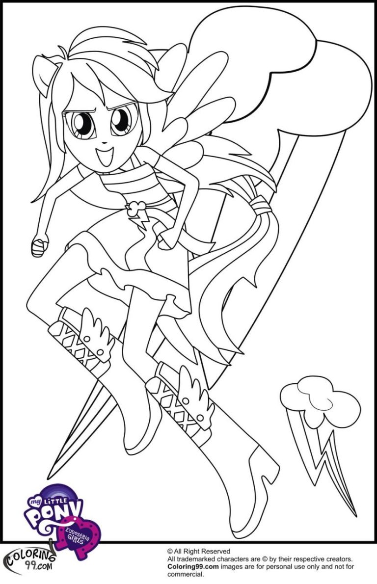 My Little Pony Equestria Girls Coloring Pages Rainbow Rocks