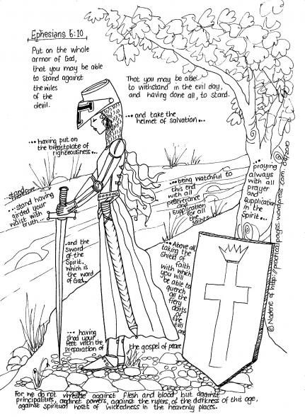Printable Coloring Pages Full Armor Of God