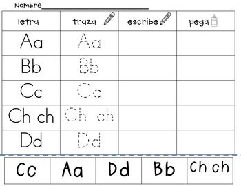 Alphabet Tracing Worksheets In Spanish