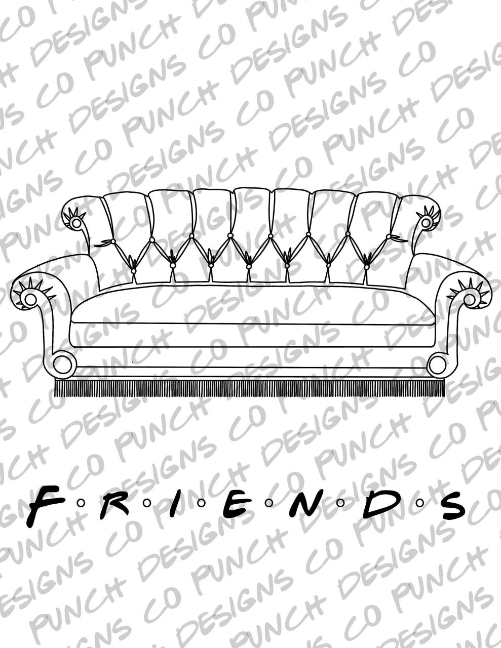Friends Coloring Pages Tv Show