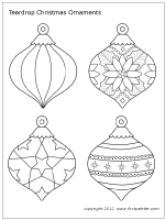 Free Printable Christmas Ornament Coloring Page