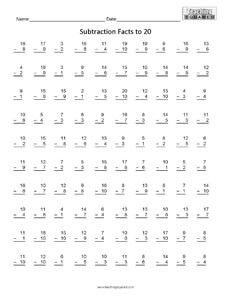 Timed Math Sheets For 1st Grade