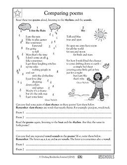 Poetry Worksheets For 4th Grade