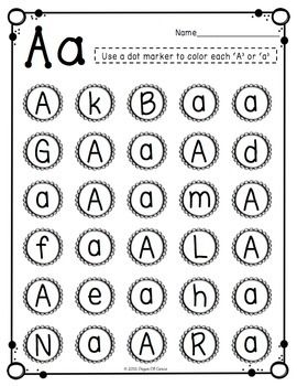 Letter Recognition Alphabet Worksheets For Kindergarten