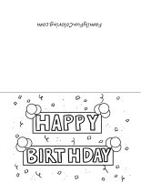 Foldable Birthday Cards For Mom Printable Coloring
