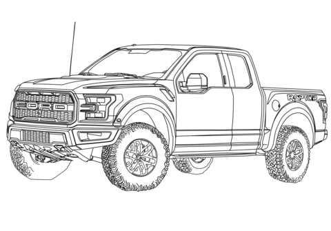 Ford F350 Dually Lifted Ford Truck Coloring Pages