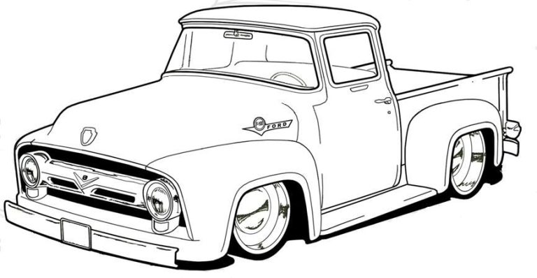 Vintage Old Ford Truck Coloring Pages