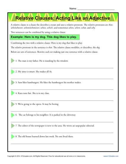 8th Grade Adverb Clause Worksheet