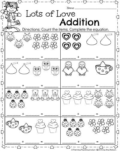 Kindergarten Easy Addition Problems