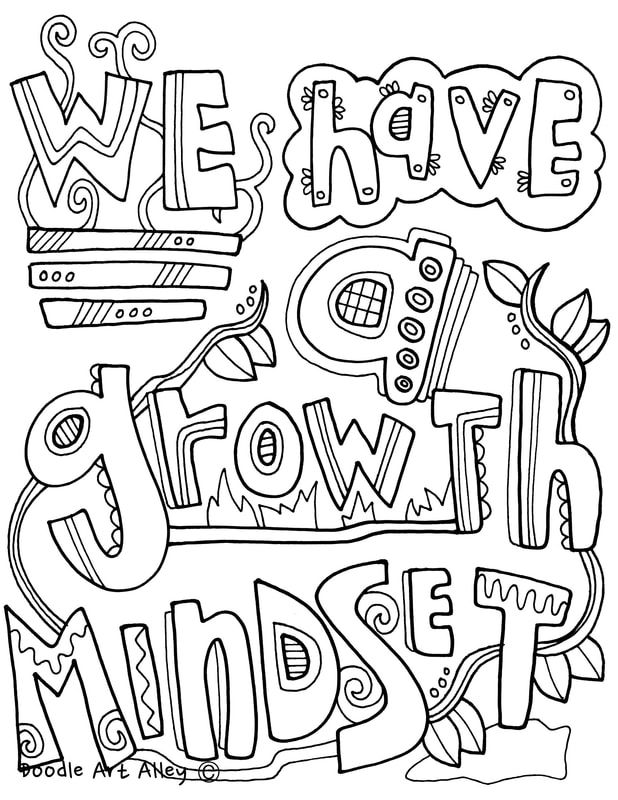 Classroom Growth Mindset Coloring Pages