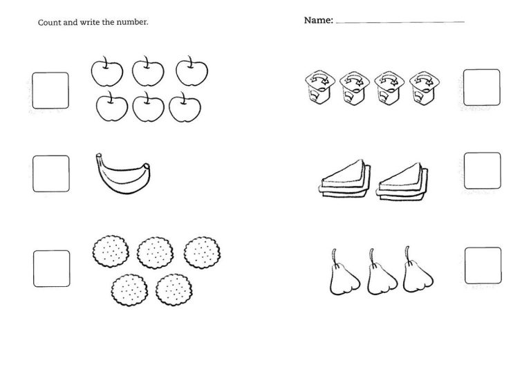 Maths 5 Year Olds Worksheets Free