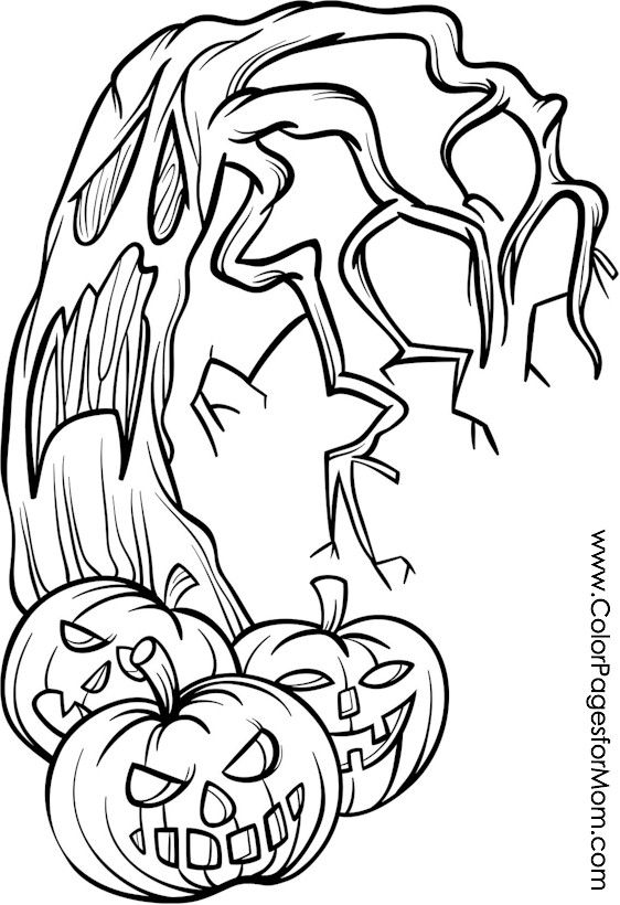 Scary Jack O Lantern Coloring Pages