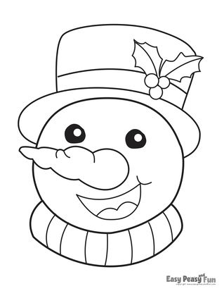 Cute Easy Christmas Coloring Pages
