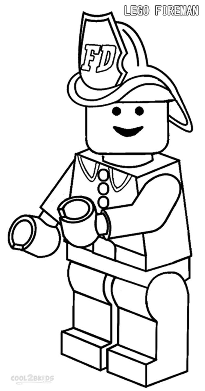 Lego Fireman Coloring Pages