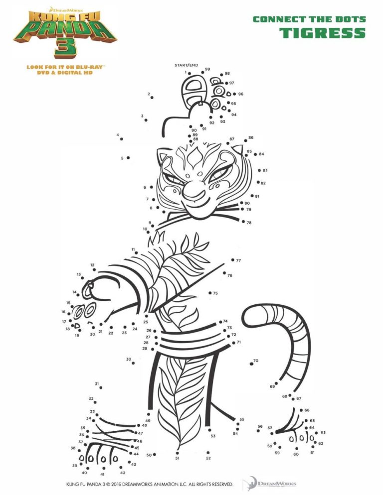 Kung Fu Panda Coloring Pages Tigress