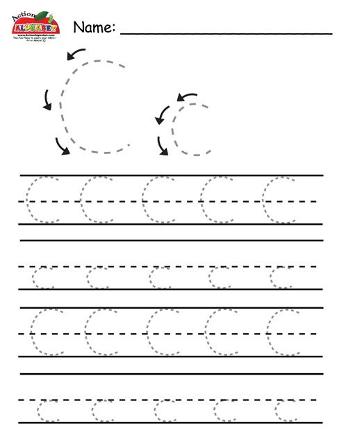Tracing Letter C Worksheets For Kindergarten