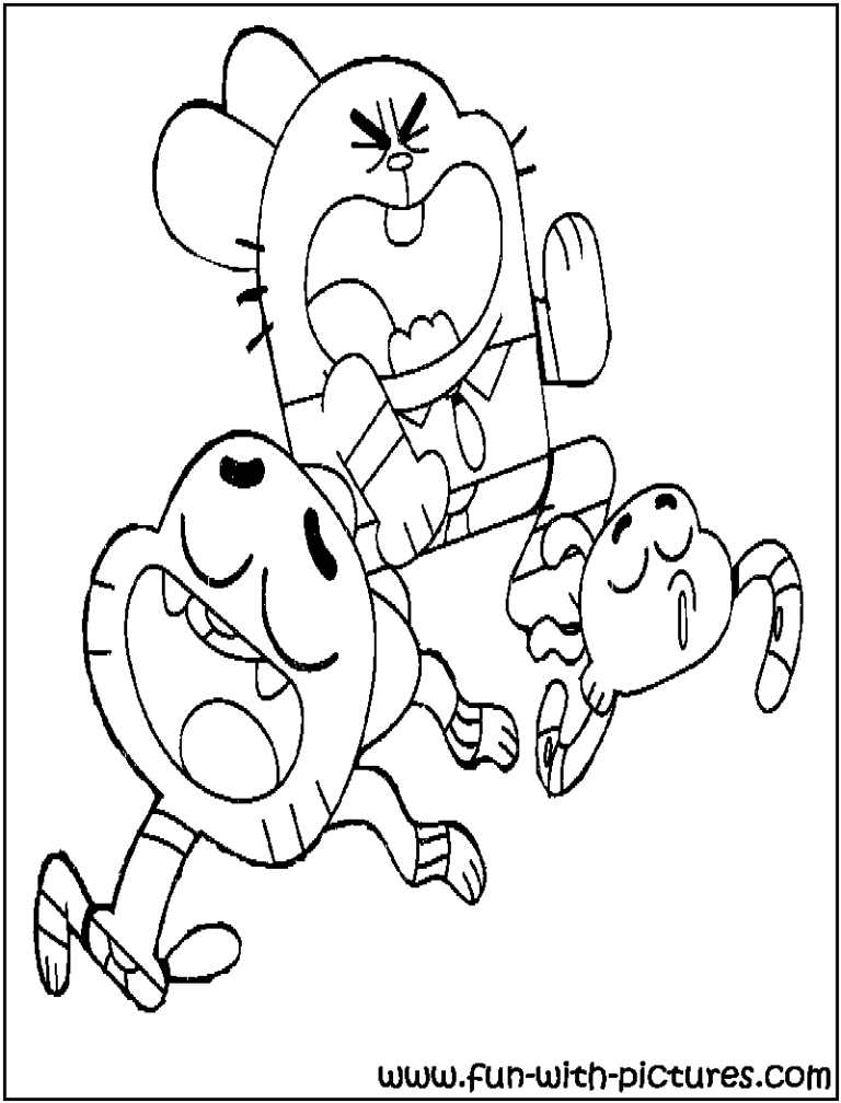 Gumball Coloring Pages For Kids