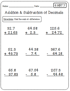 Converting Fractions To Decimals Worksheet Pdf Common Core