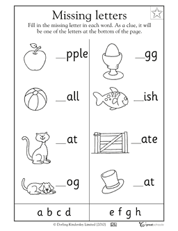 Beginner Kindergarten English Worksheets Pdf