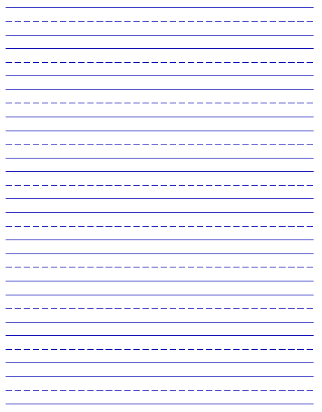Kindergarten Blank Handwriting Sheets