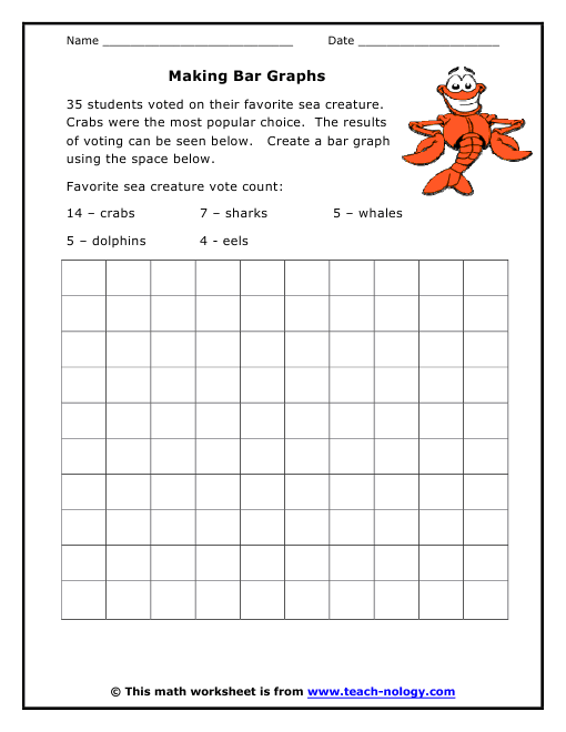 Printable Bar Graph Worksheets 1st Grade