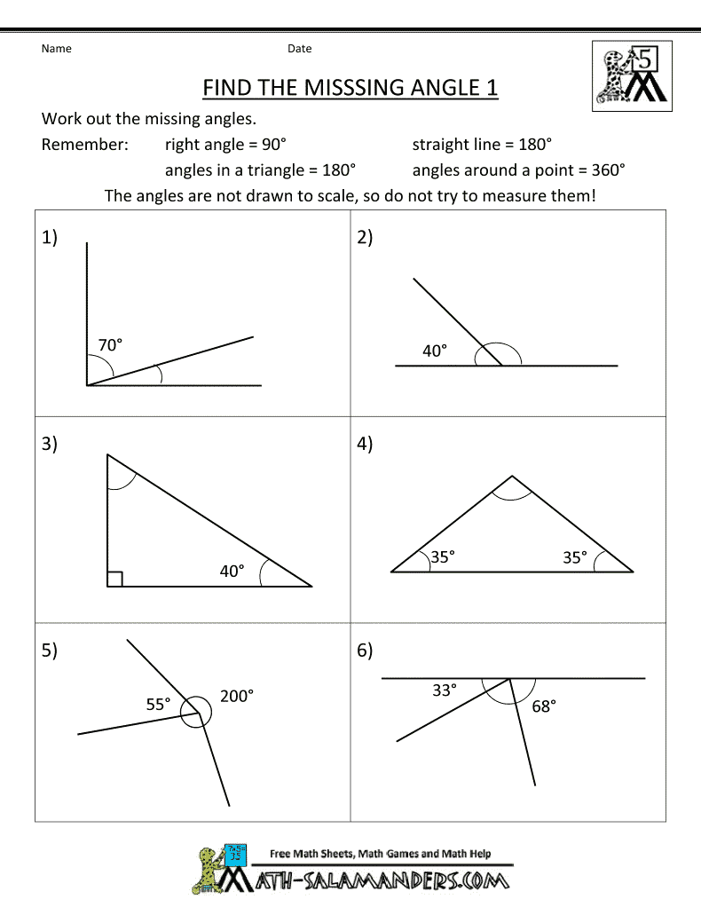 Classifying Angles Worksheet Pdf