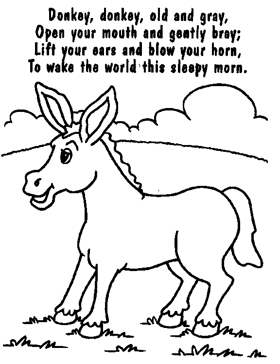 Donkey Coloring Pages Free Printable