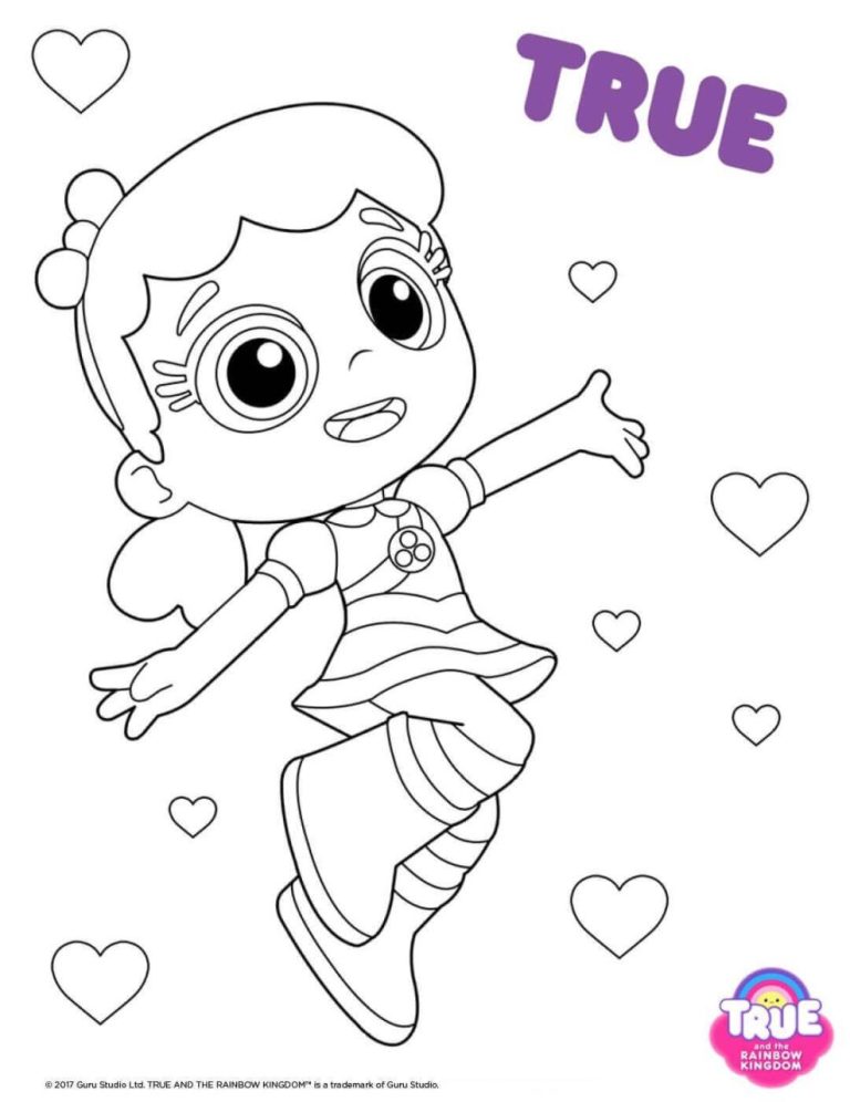 True And The Rainbow Kingdom Coloring Pages Printable