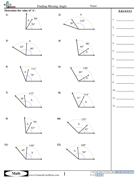 5th Grade Angles Worksheet Pdf