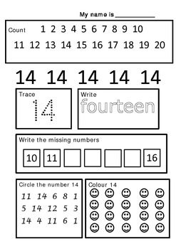 Kindergarten Counting Worksheets 1 50