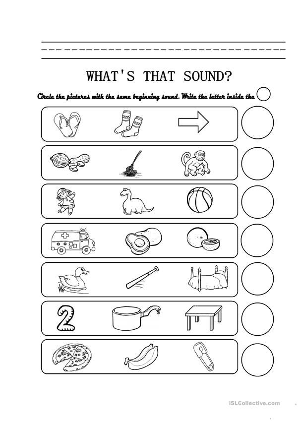 Kindergarten Beginning Sounds Worksheets Pdf