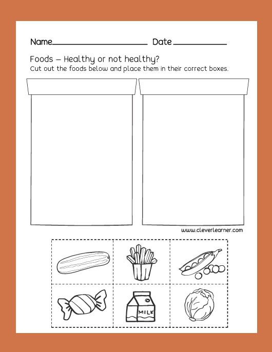 Free Printable Food Worksheets For Kindergarten