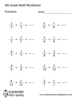 Addition Math Problems 4th Grade