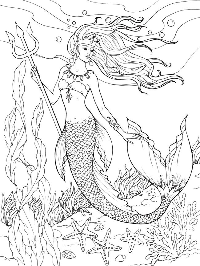 Printable Mermaid Coloring Pages For Kids