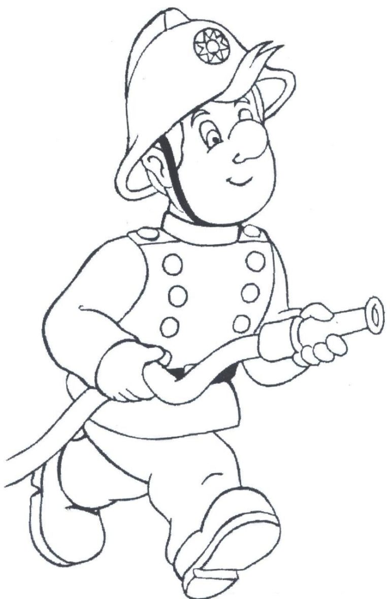 Fireman Coloring Pages Free Printable