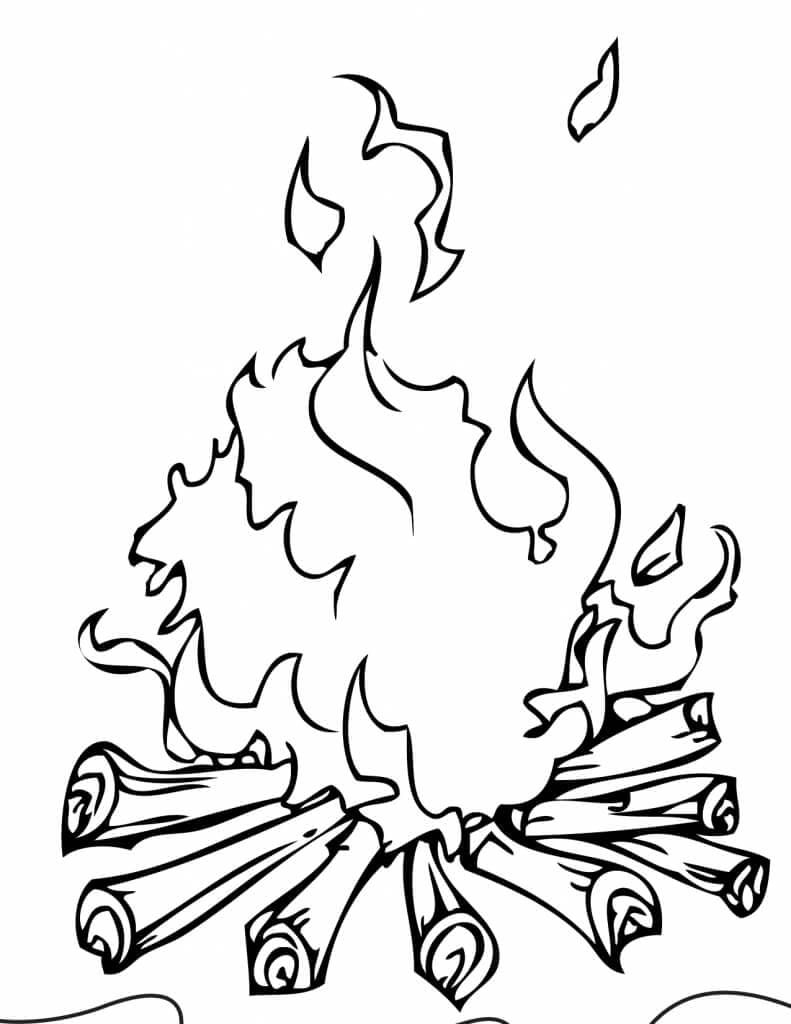 Fire Coloring Pages Free