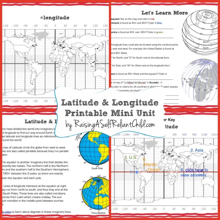 3rd Grade Free Printable Latitude And Longitude Worksheets