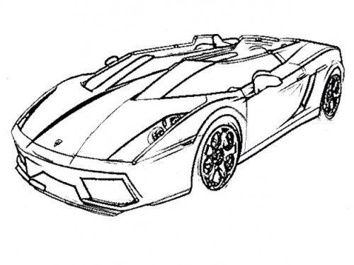 Printable Sports Cars Coloring Pages